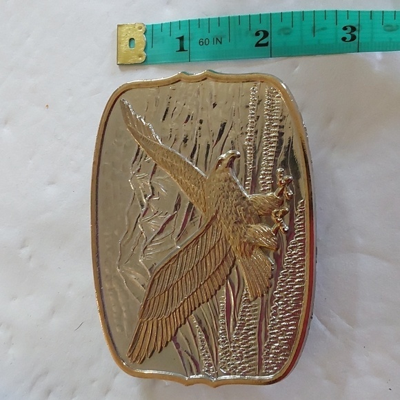 American Eagle Belt Buckle Silver and Gold numbered Vintage 200 Anniversary - Picture 4 of 4